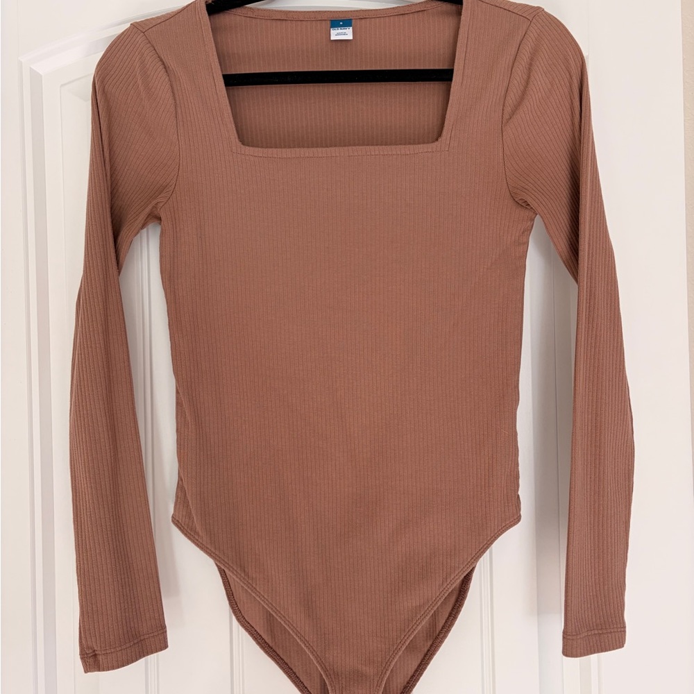 OLD NAVY Taupe Bodysuit SquareNeck